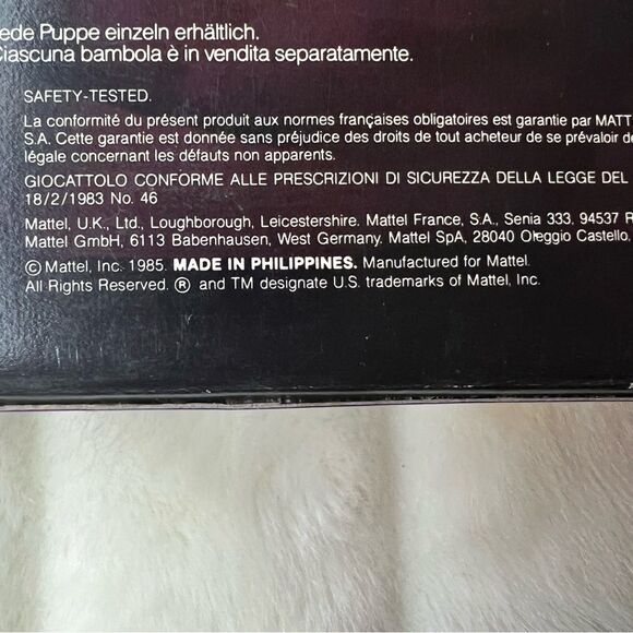 Rare 1985 BARBIE Rockstar Vintage from Europe NIB (box imperfect) - Picture 16 of 16